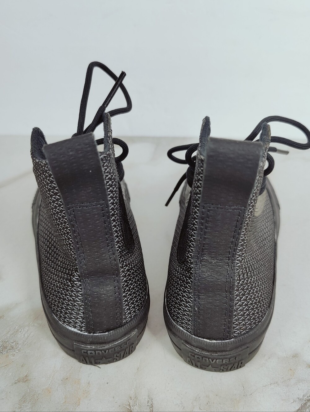 Converse CT All Star High Lunarlon Black White Textured Sneakers, 5(M) 7(W) - Picture 4 of 9